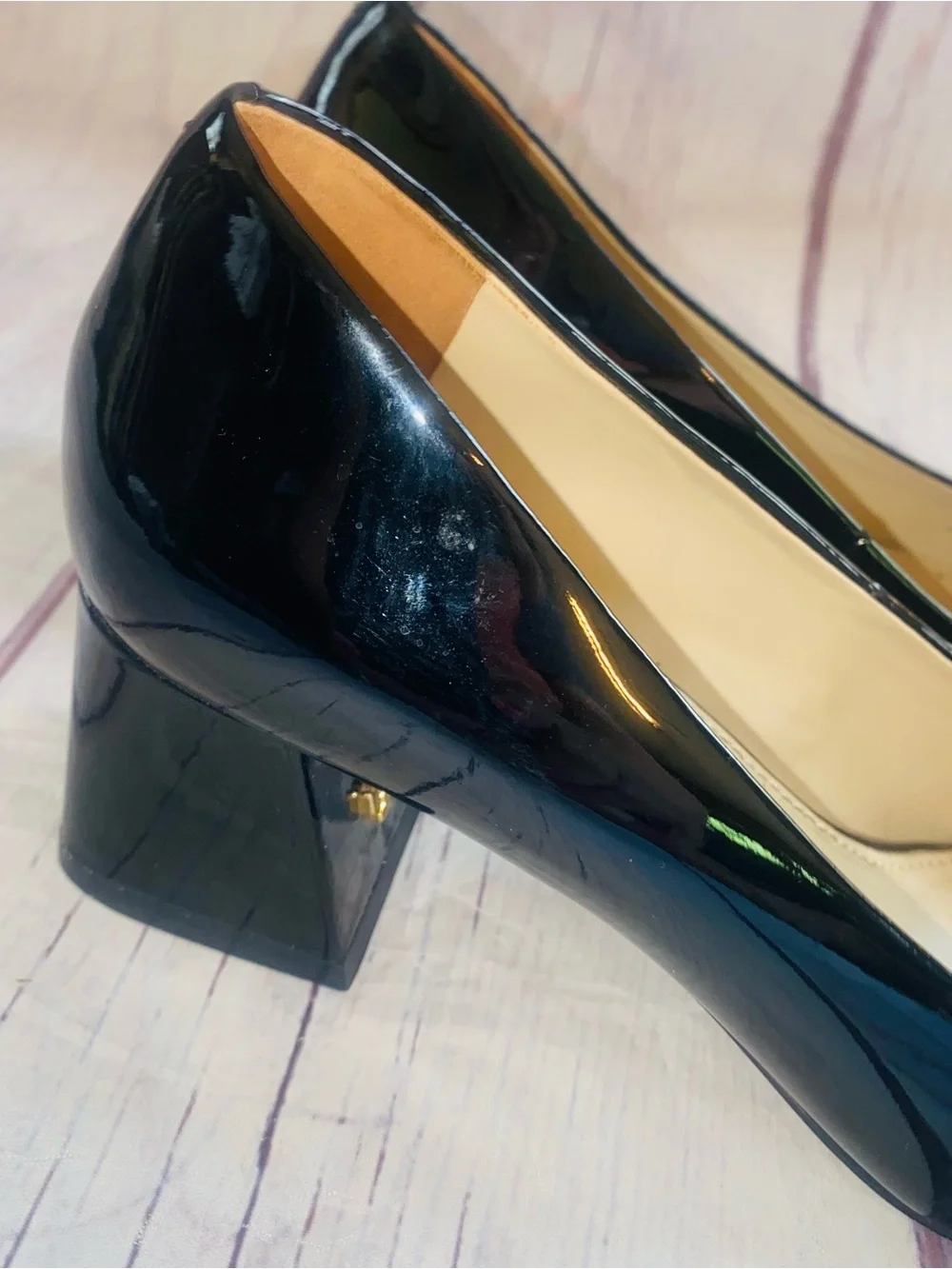Tory Burch Black Patent Leather Gigi Pumps 7